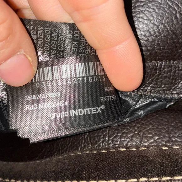 Zara NWT faux shearling double faced jacket dark brown ZW Collection 3548/242 - Picture 13 of 13